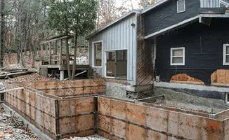 Prepared site with foundation forms for home remodeling and addition project in Oakland, CA